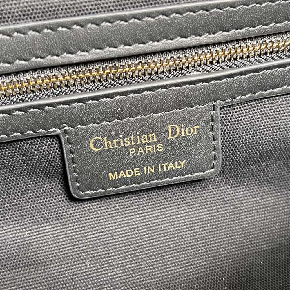Dior Women Small D-Journey Bag in Crinkled Calfskin Black Flat Macrocannage - image 10