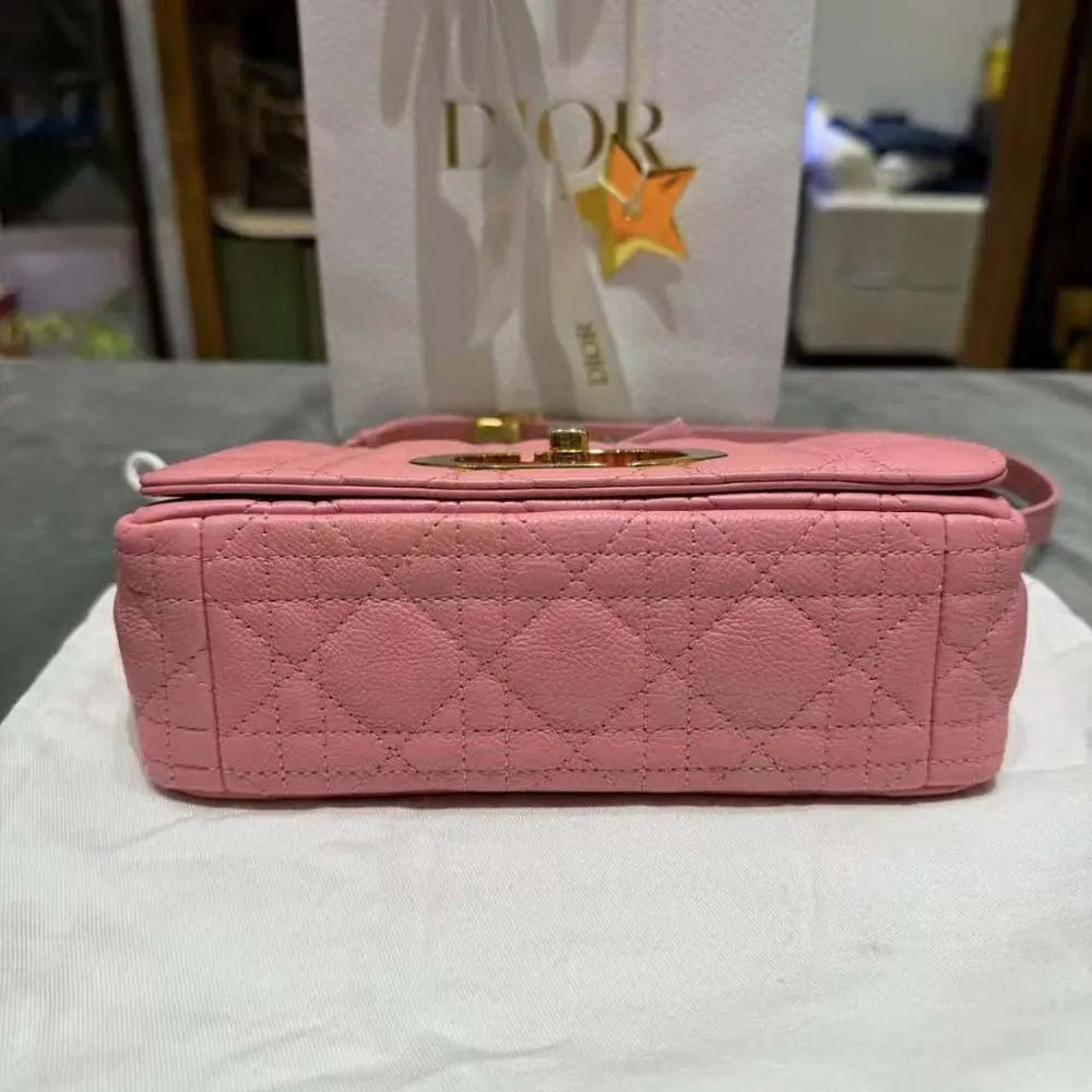 Dior Women Small Dior Caro Bag Pink Supple Cannage Calfskin - image 7
