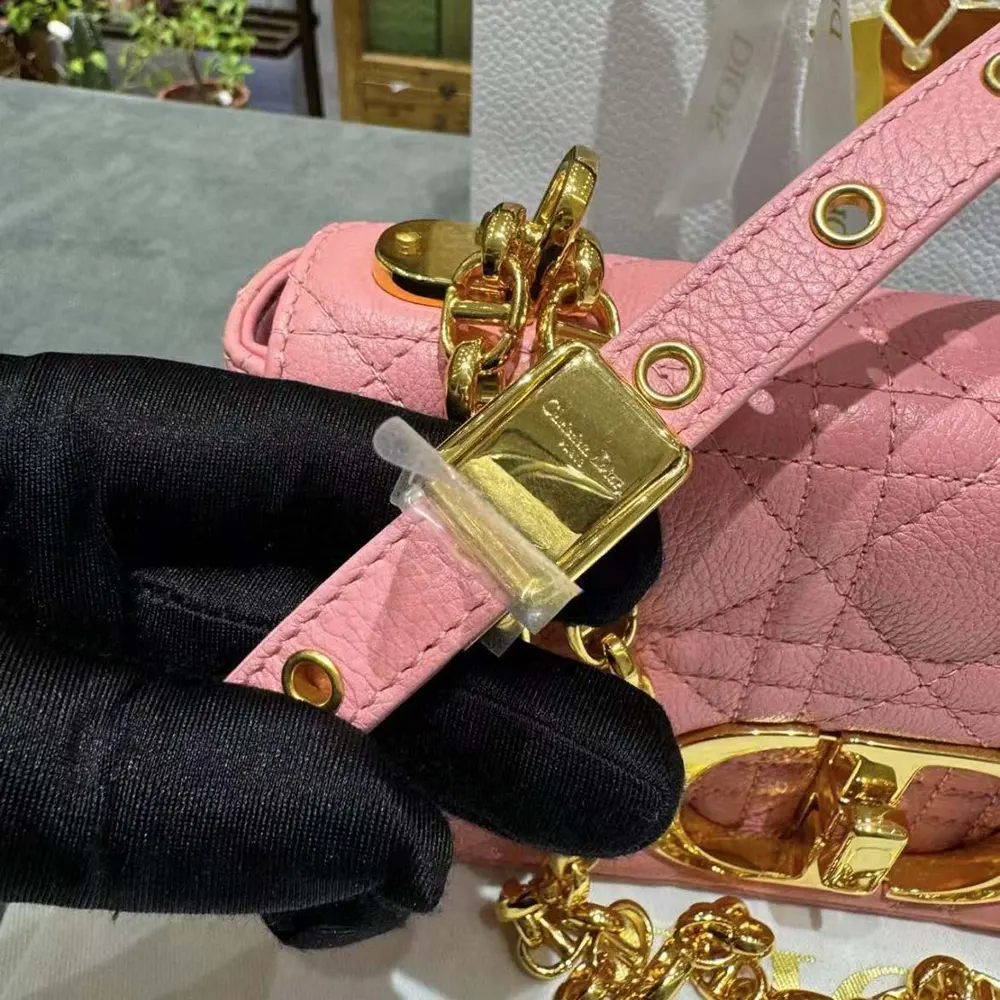 Dior Women Small Dior Caro Bag Pink Supple Cannage Calfskin - image 9