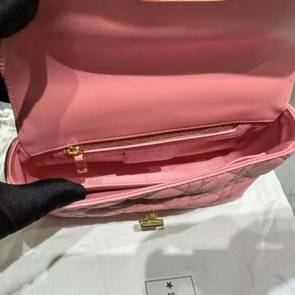 Dior Women Small Dior Caro Bag Pink Supple Cannage Calfskin - image 10