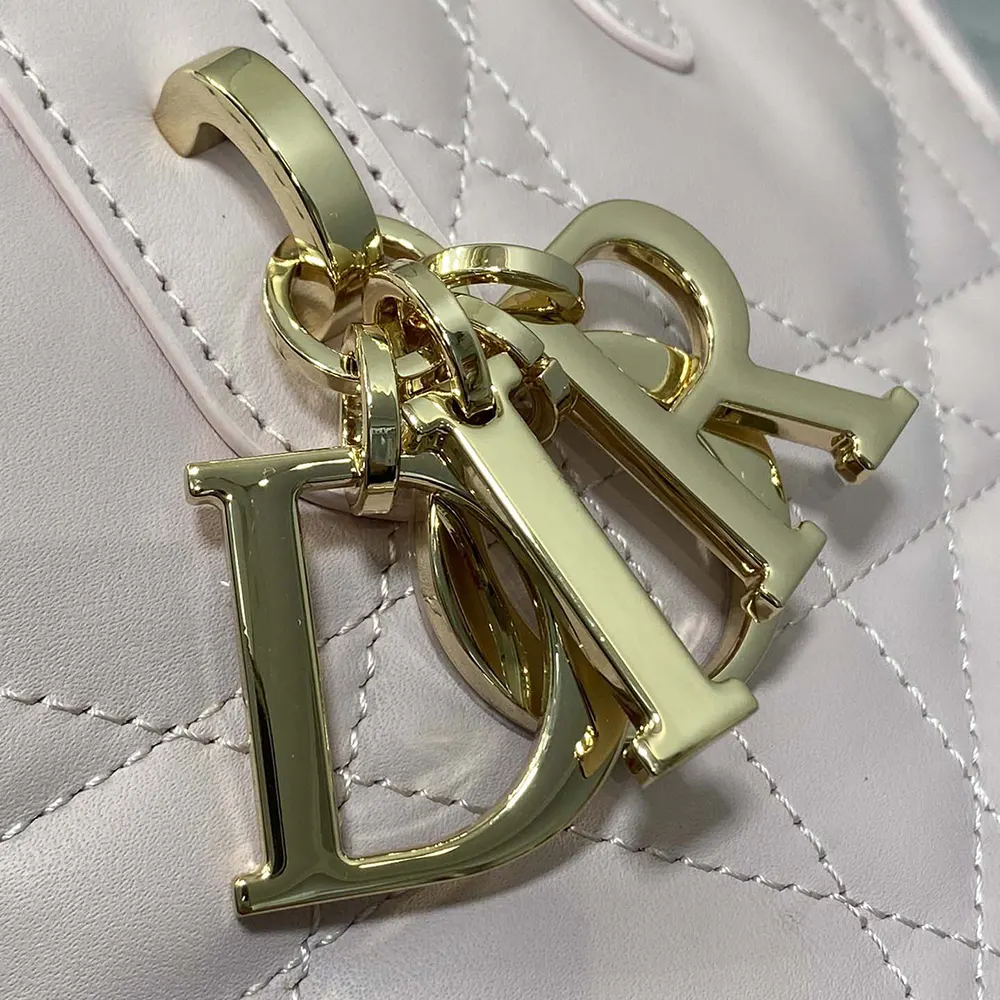 Dior Women Small Dior Toujours Vertical Tote Bag Pale Pink Macrocannage Calfskin - image 8