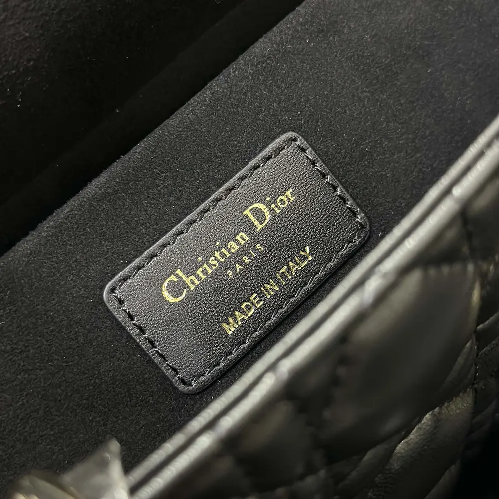 Dior Women Small Lady D-Joy Bag Black Cannage Lambskin - image 10