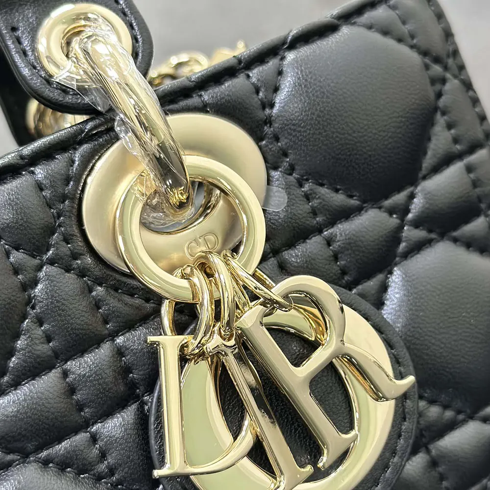 Dior Women Small Lady D-Joy Bag Black Cannage Lambskin - image 8