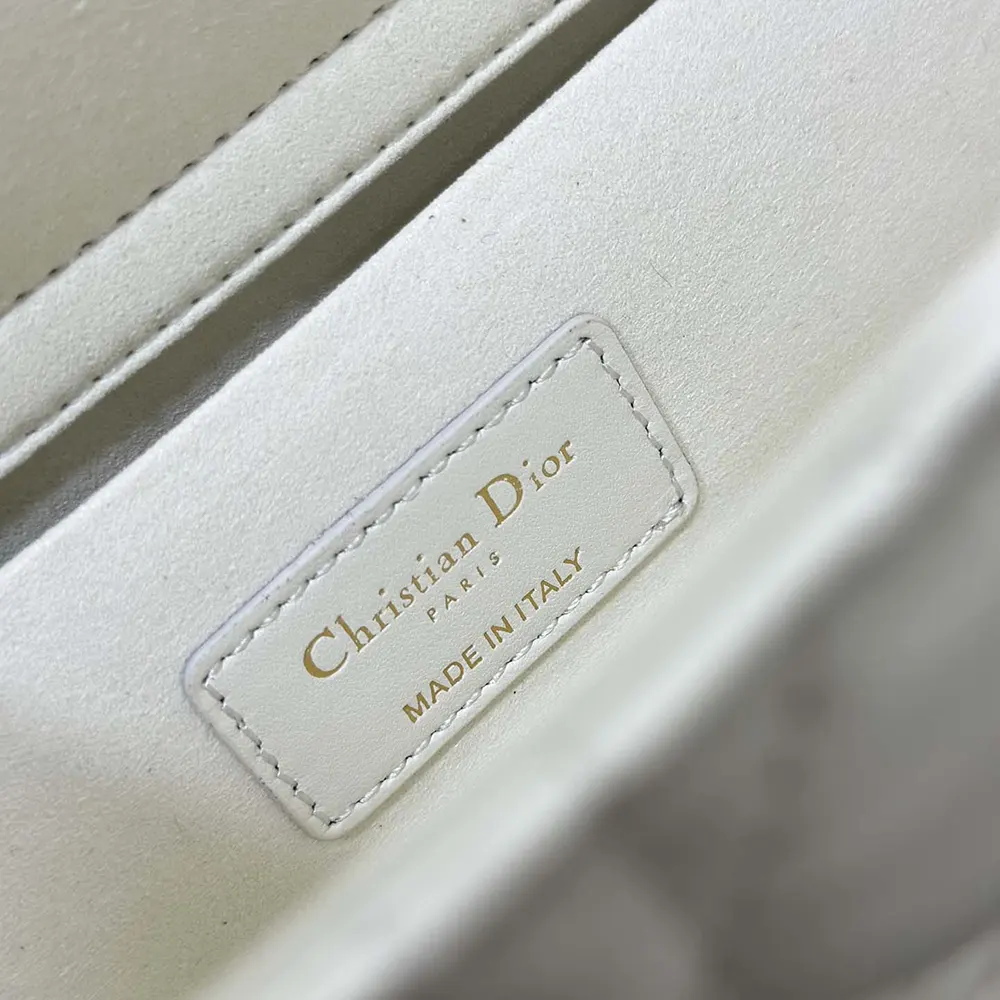 Dior Women Small Lady D-Joy Bag Latte Cannage Lambskin - image 10