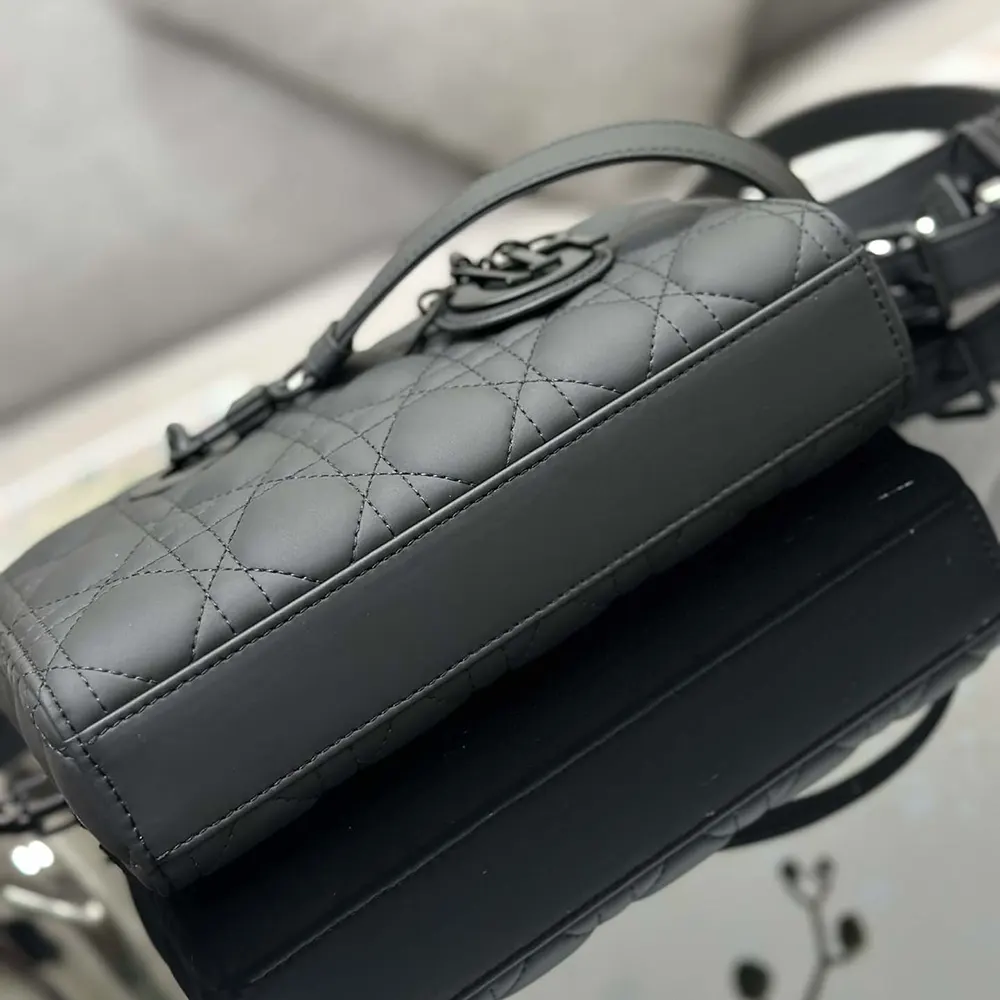 Dior Women Small Lady D-Joy Bag Ultramatte Black Cannage Calfskin - image 5