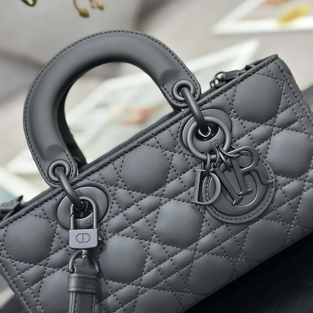 Dior Women Small Lady D-Joy Bag Ultramatte Black Cannage Calfskin - image 9