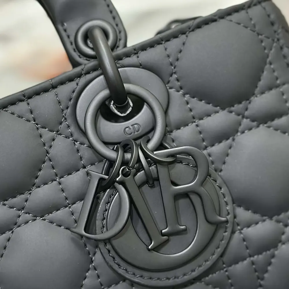 Dior Women Small Lady D-Joy Bag Ultramatte Black Cannage Calfskin - image 8
