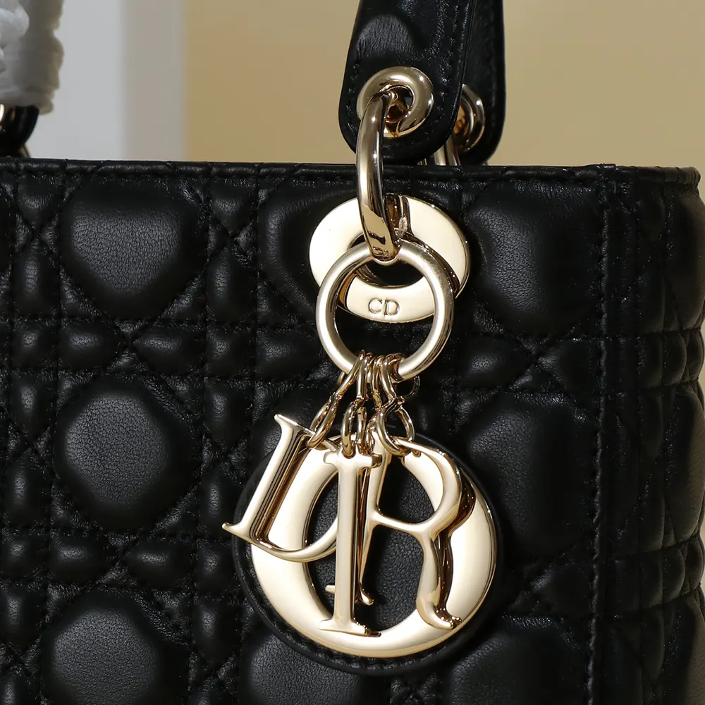 Dior Women Small Lady Dior My ABCDior Bag Black Cannage Lambskin - image 7