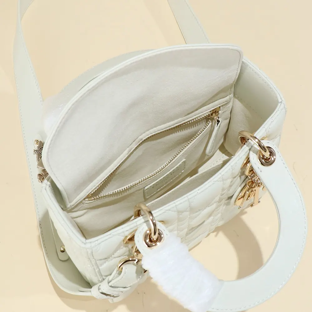 Dior Women Small Lady Dior My ABCDior Bag Latte Cannage Lambskin - image 6