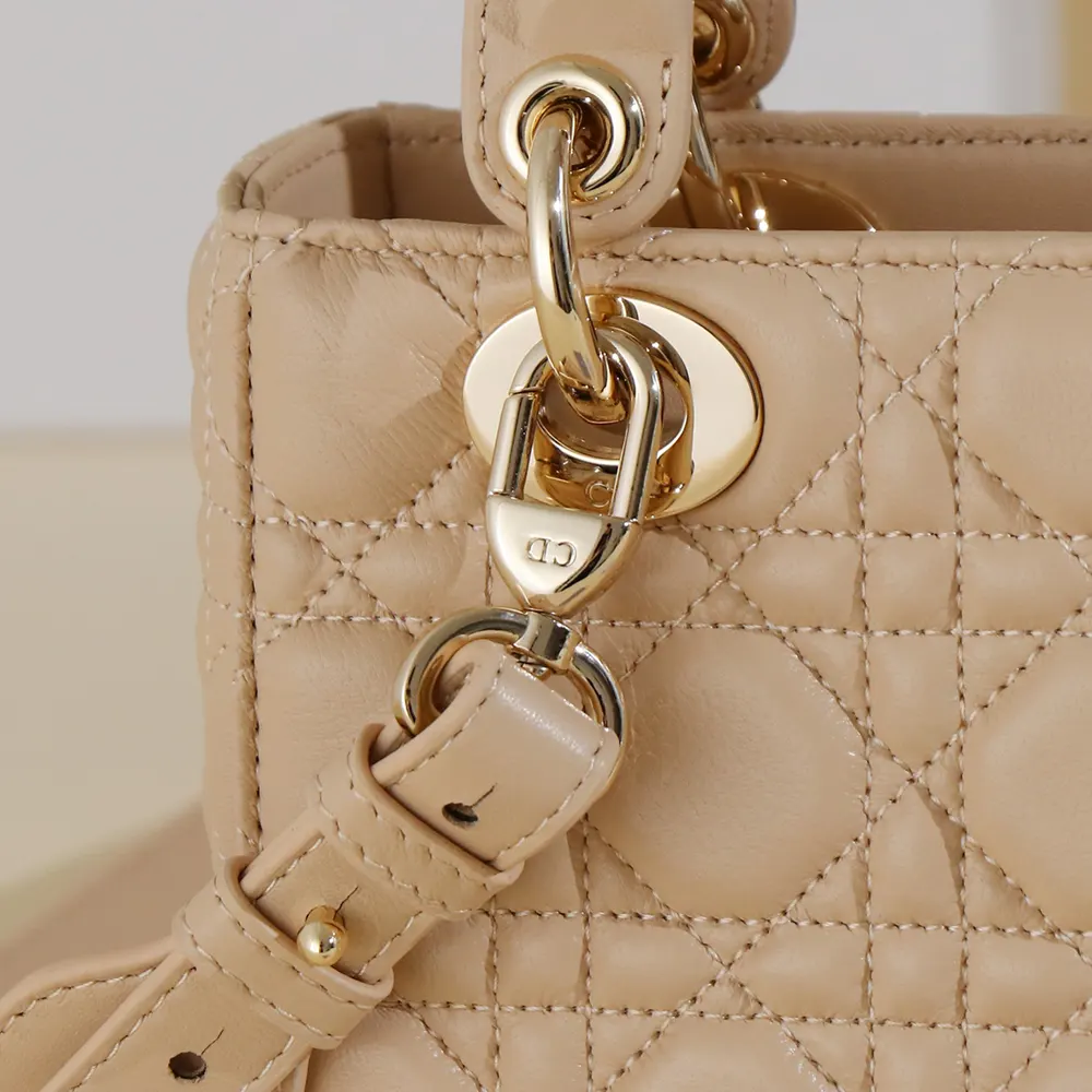 Dior Women Small Lady Dior My ABCDior Bag Sand-Colored Cannage Lambskin - image 5