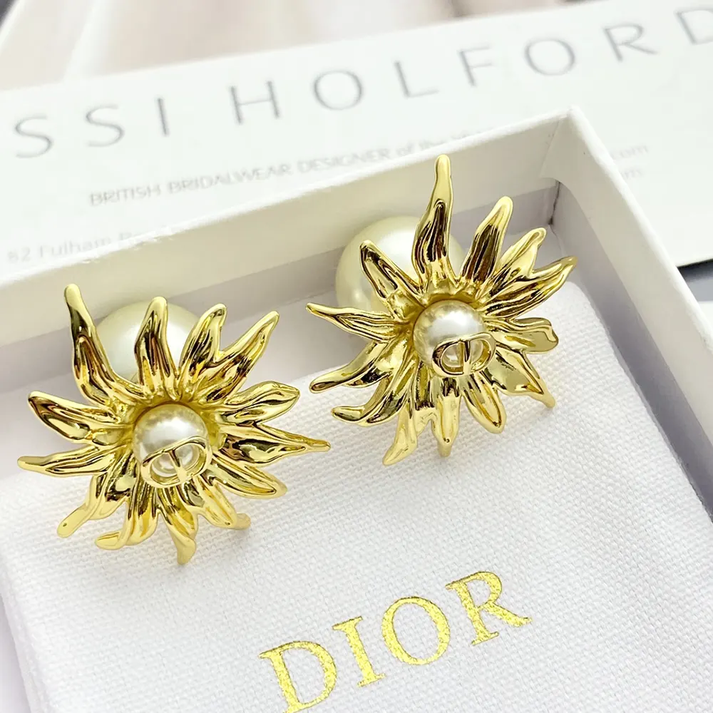 Dior Women Tribales Earrings Gold-Finish Metal and White Resin Pearls - image 4