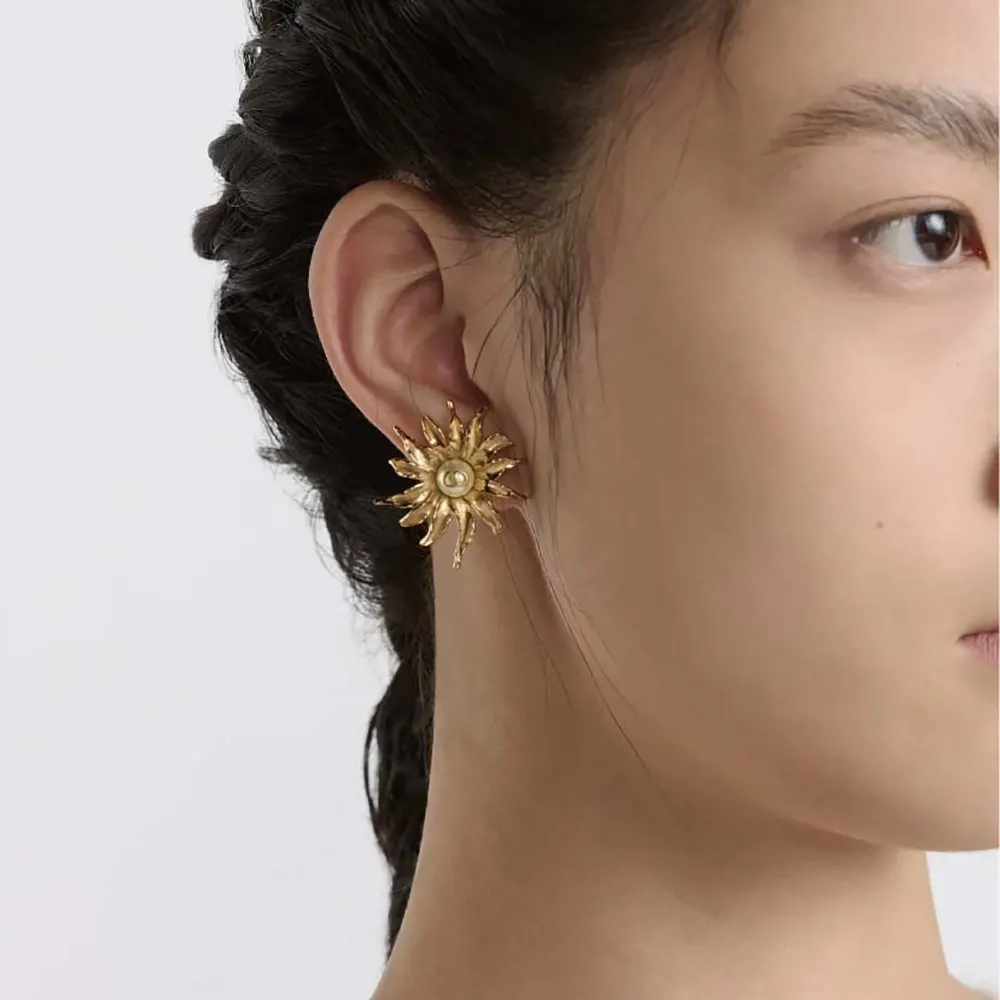 Dior Women Tribales Earrings Gold-Finish Metal and White Resin Pearls - image 9
