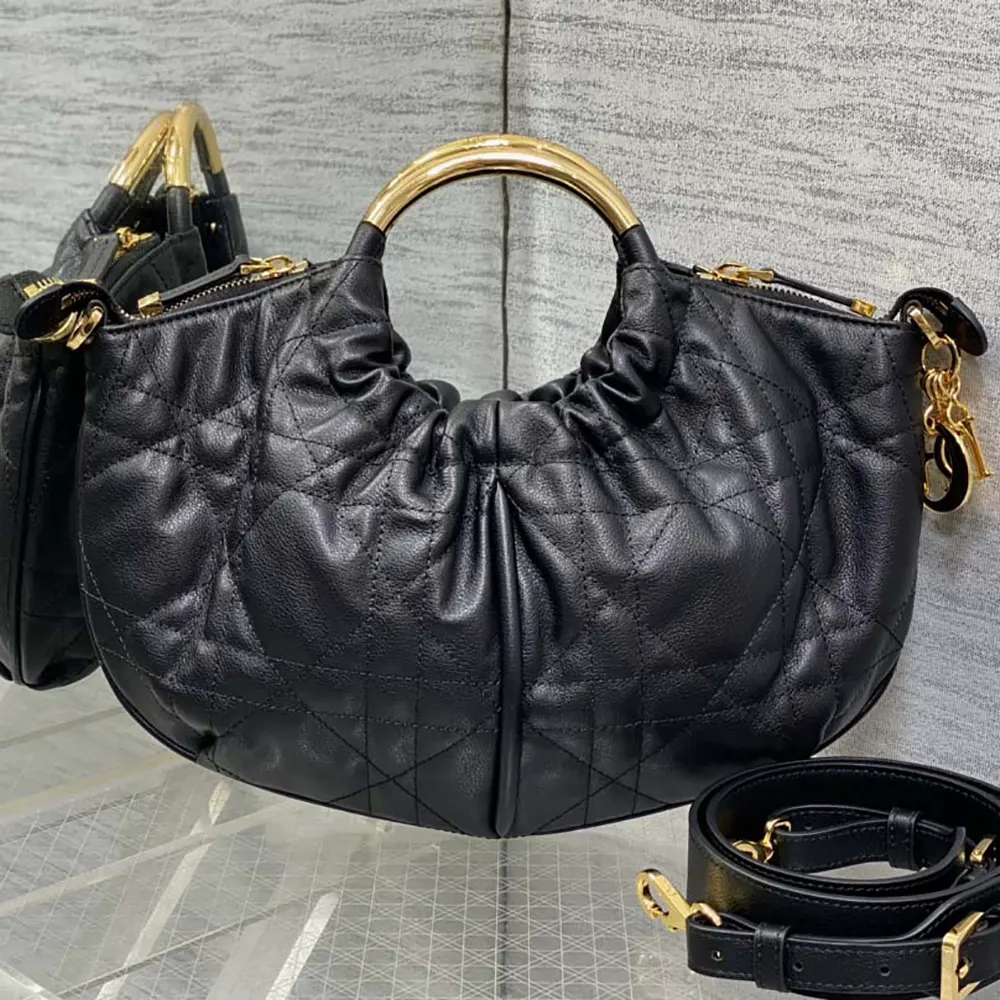 Dior Women Walk in Dior Purse Black Macrocannage Calfskin - image 4