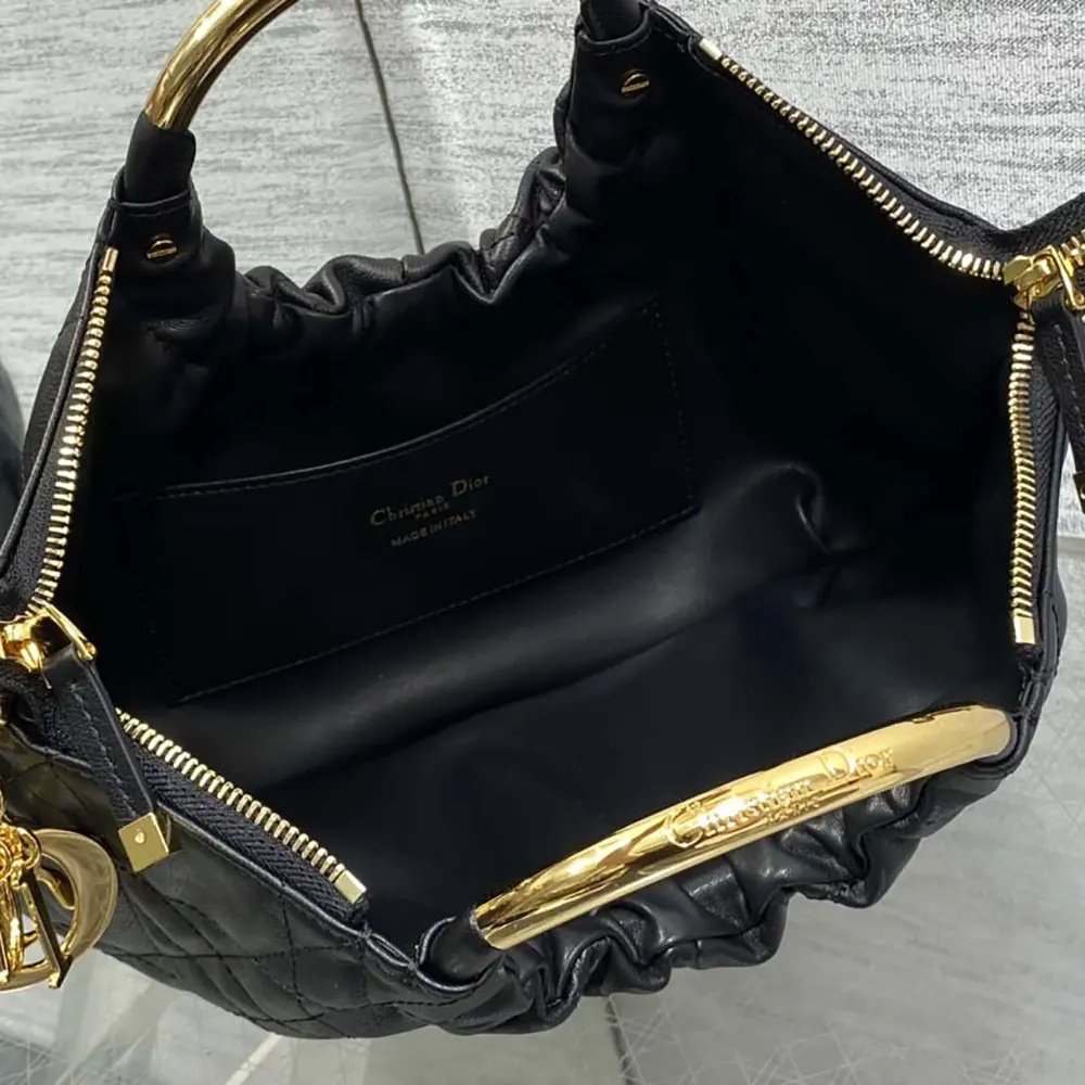 Dior Women Walk in Dior Purse Black Macrocannage Calfskin - image 9