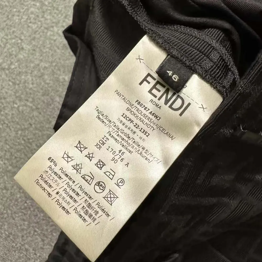 Fendi Men Black Fabric Trousers - image 4