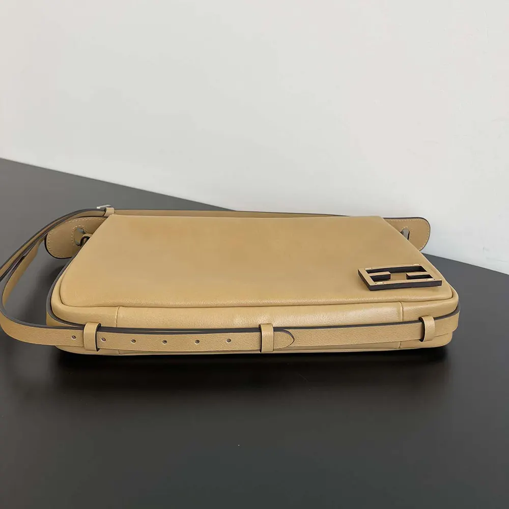 Fendi Unisex Simply Fendi Medium Beige Leather Bag - image 5