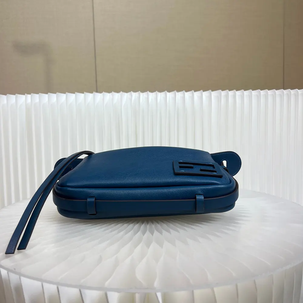 Fendi Unisex Simply Fendi Mini Blue Leather Mini-bag - image 5