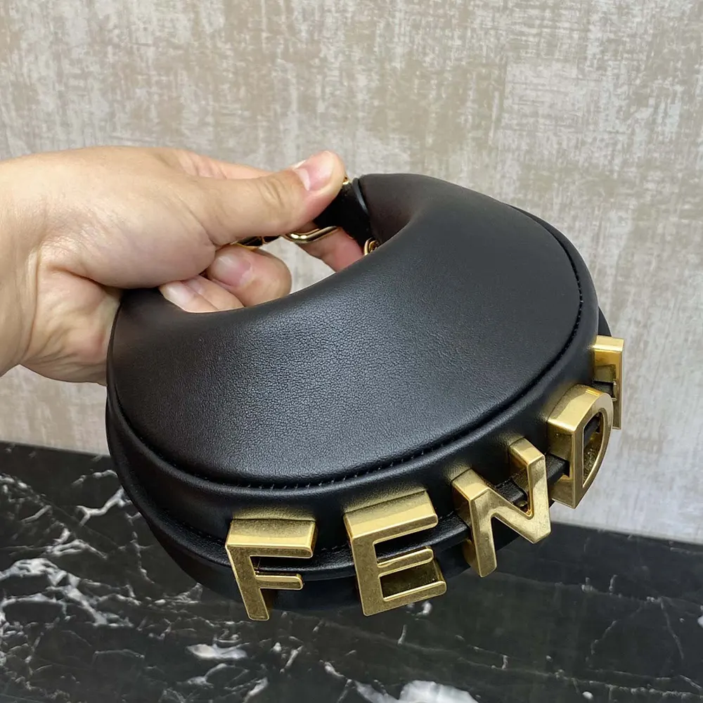 Fendi Women Fendigraphy Mini Black Leather Mini-bag - image 6
