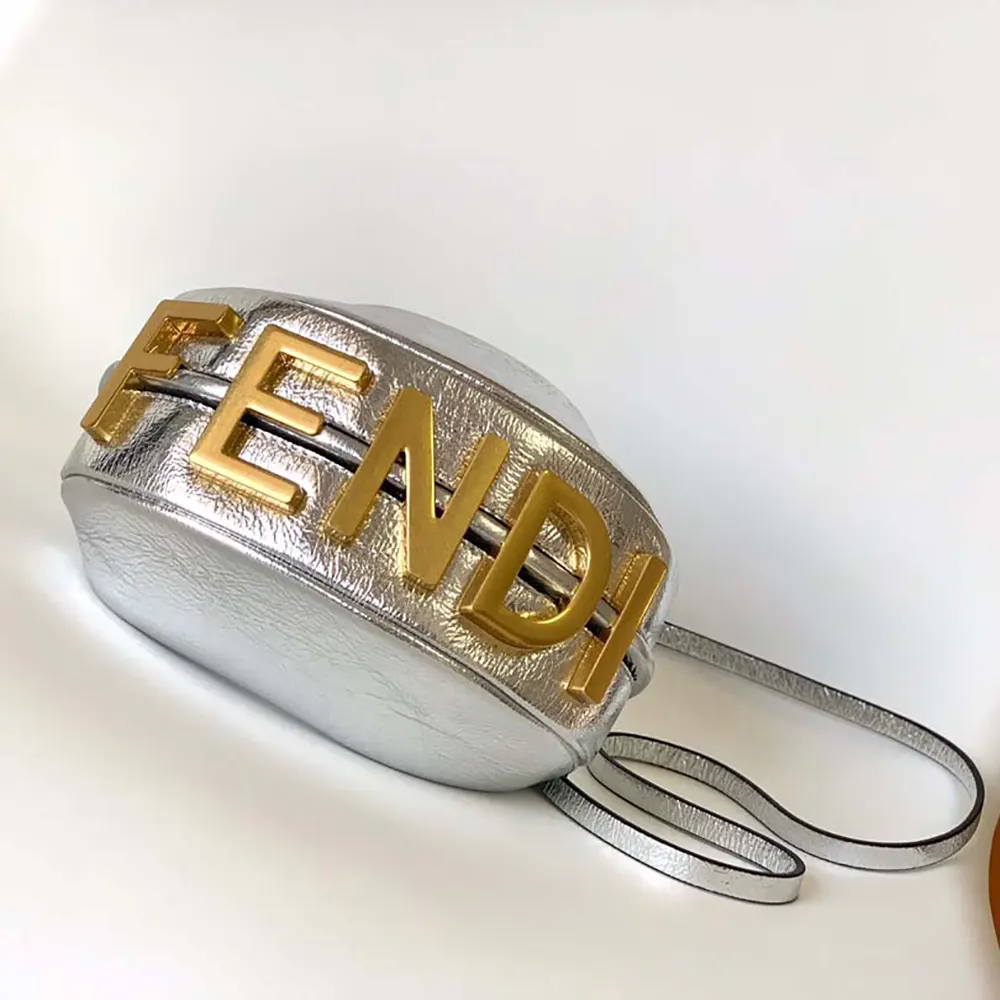 Fendi Women Fendigraphy Mini Silver Leather Mini-bag - image 4