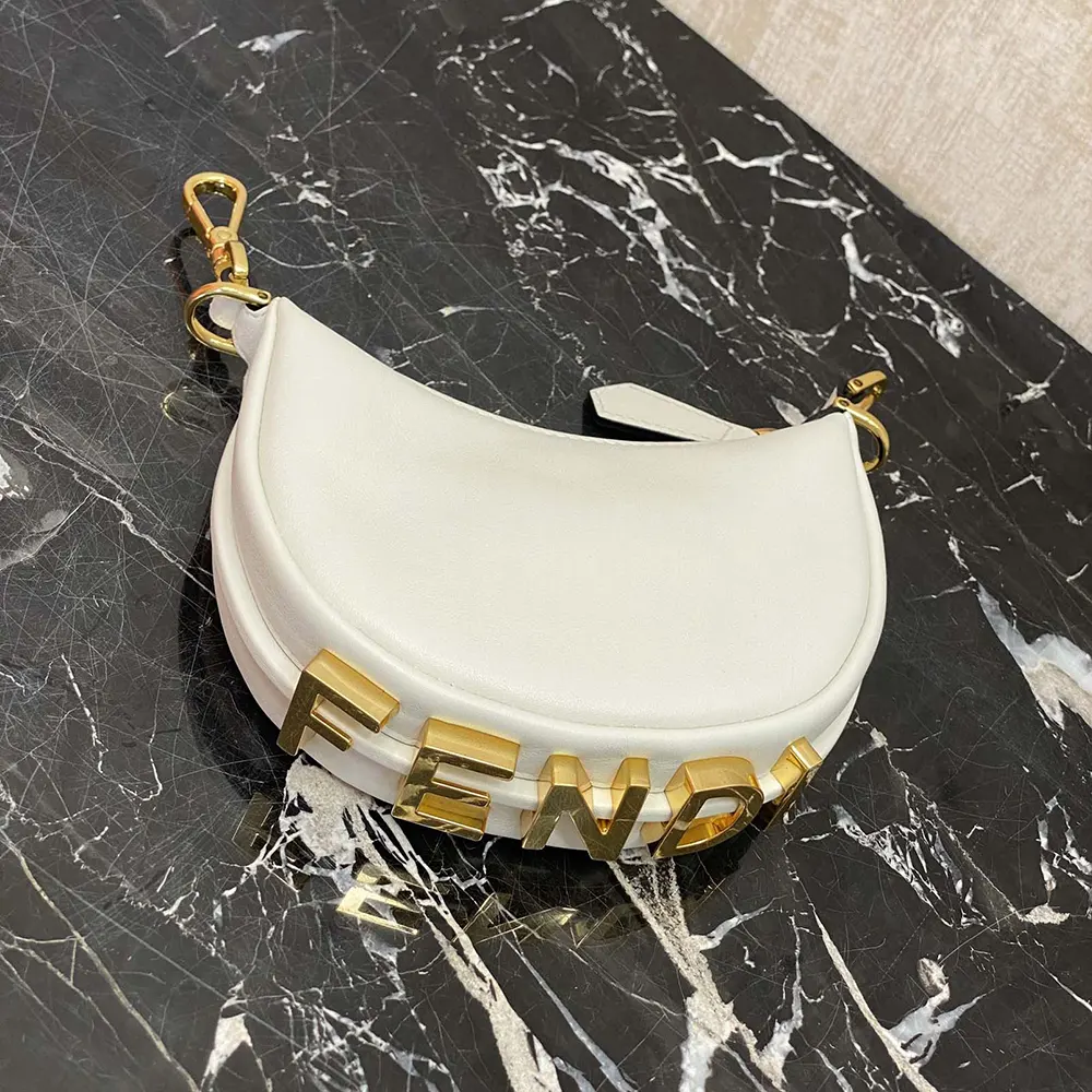 Fendi Women Fendigraphy Mini White Leather Mini bag - image 6