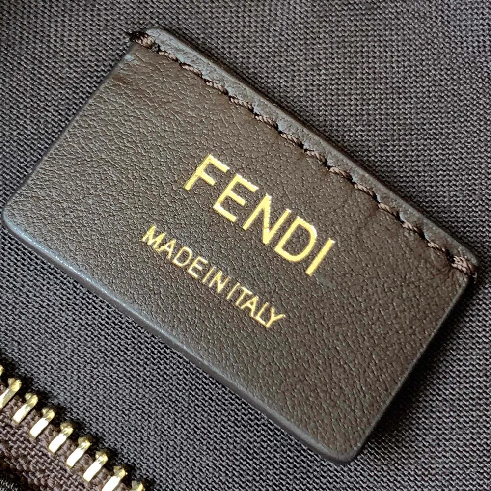 Fendi Women Fendigraphy Small Brown FF Jacquard Fabric Bag - image 9