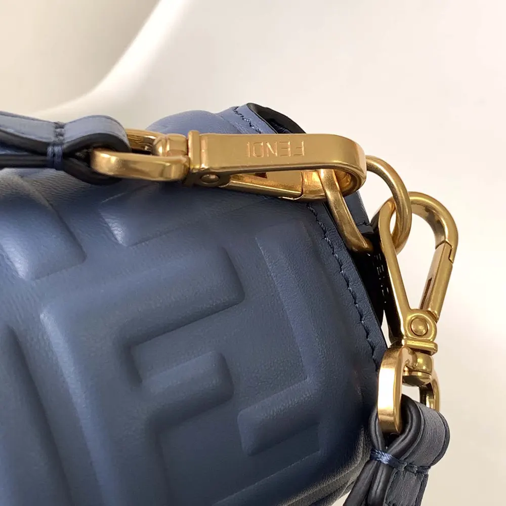 Fendi Women Medium Baguette Blue Leather Bag - image 7