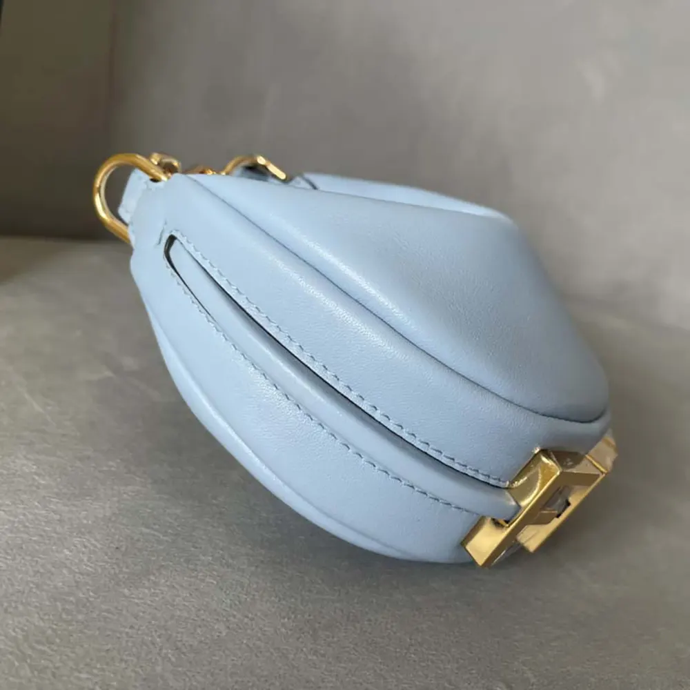 Fendi Women Nano Fendigraphy Blue Leather Charm - image 5