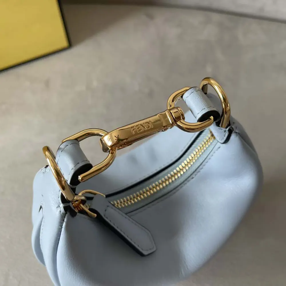 Fendi Women Nano Fendigraphy Blue Leather Charm - image 4