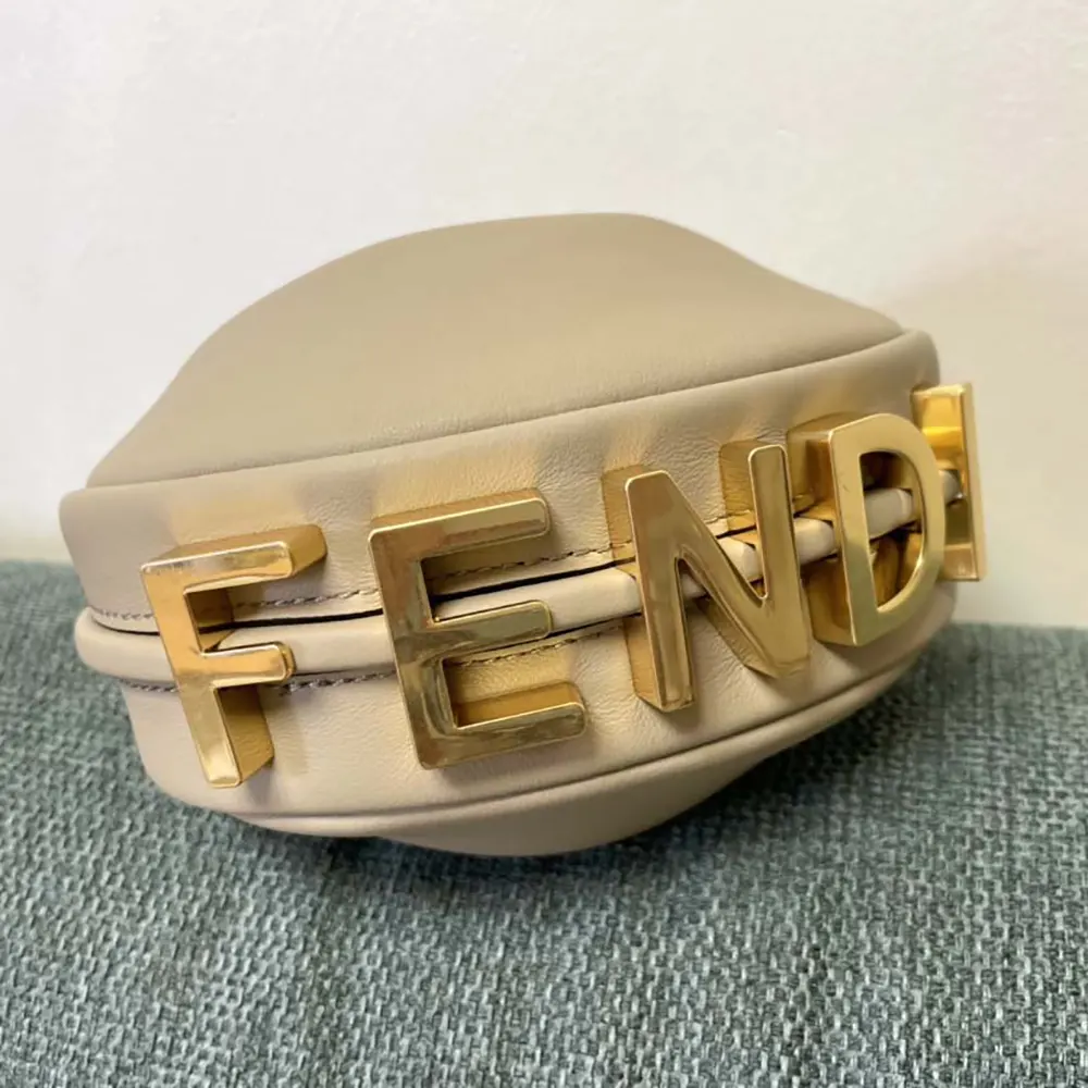 Fendi Women Nano Fendigraphy Gray Leather Charm - image 8