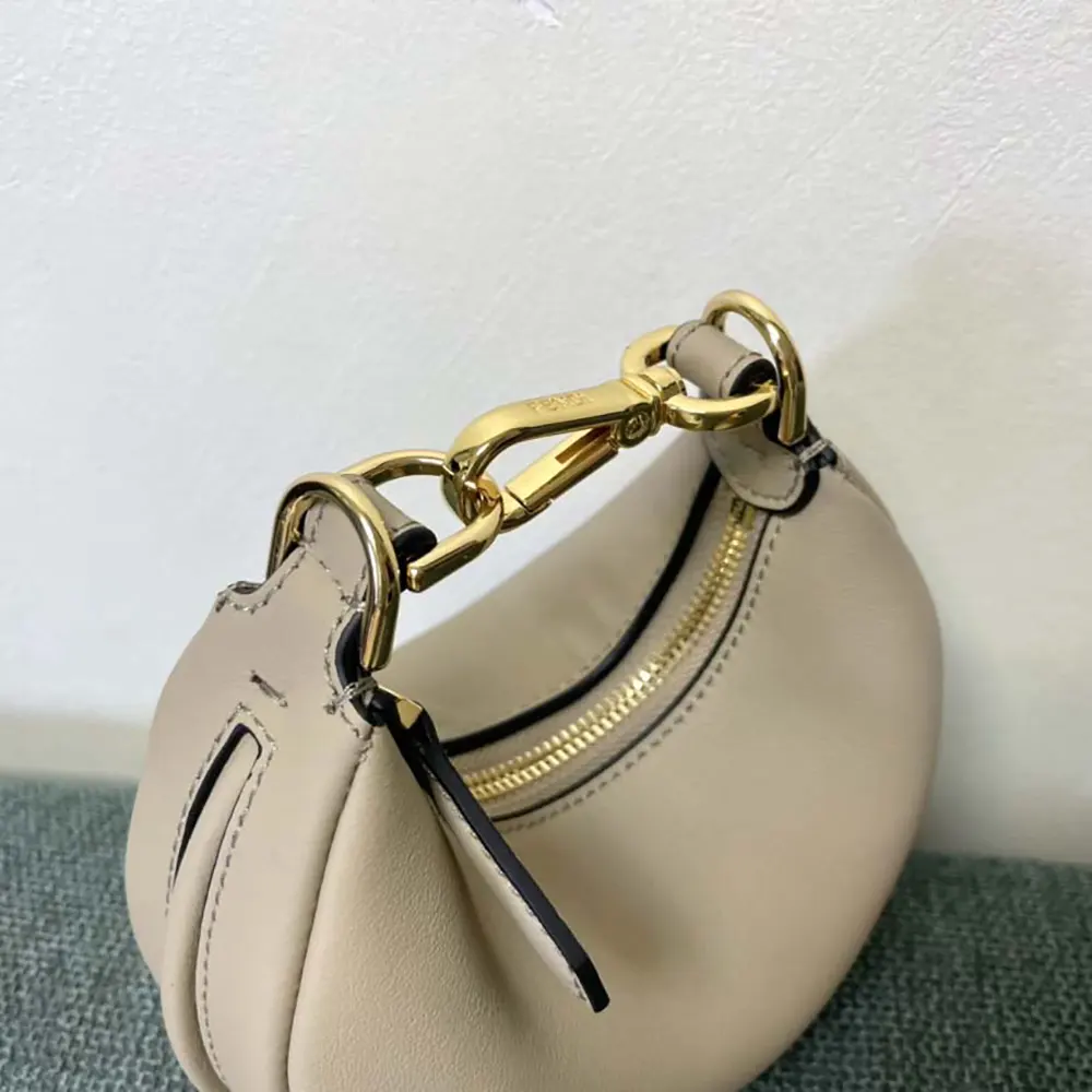 Fendi Women Nano Fendigraphy Gray Leather Charm - image 5
