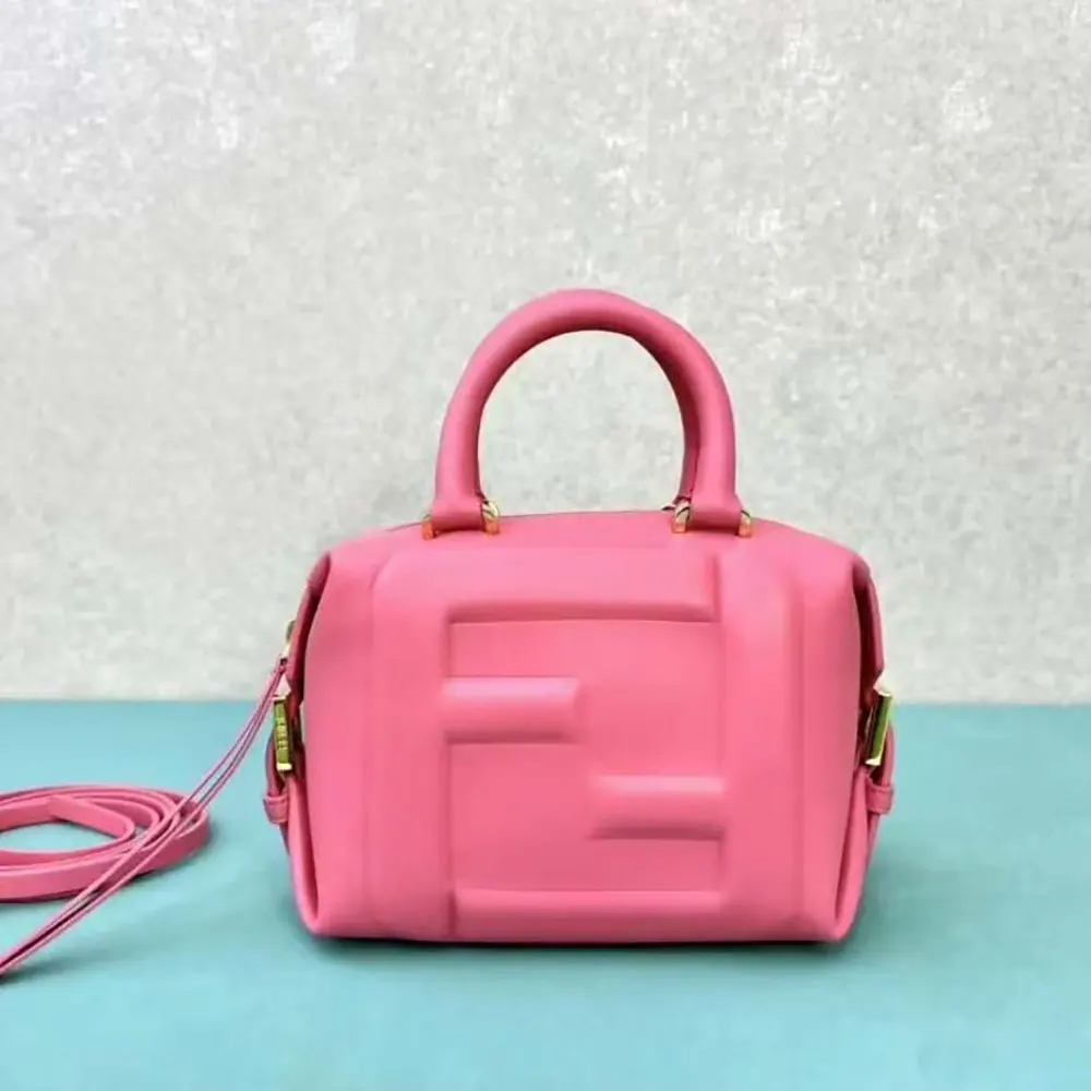 Fendi Women Nappa FF Mini Cube Bag-Pink - image 9