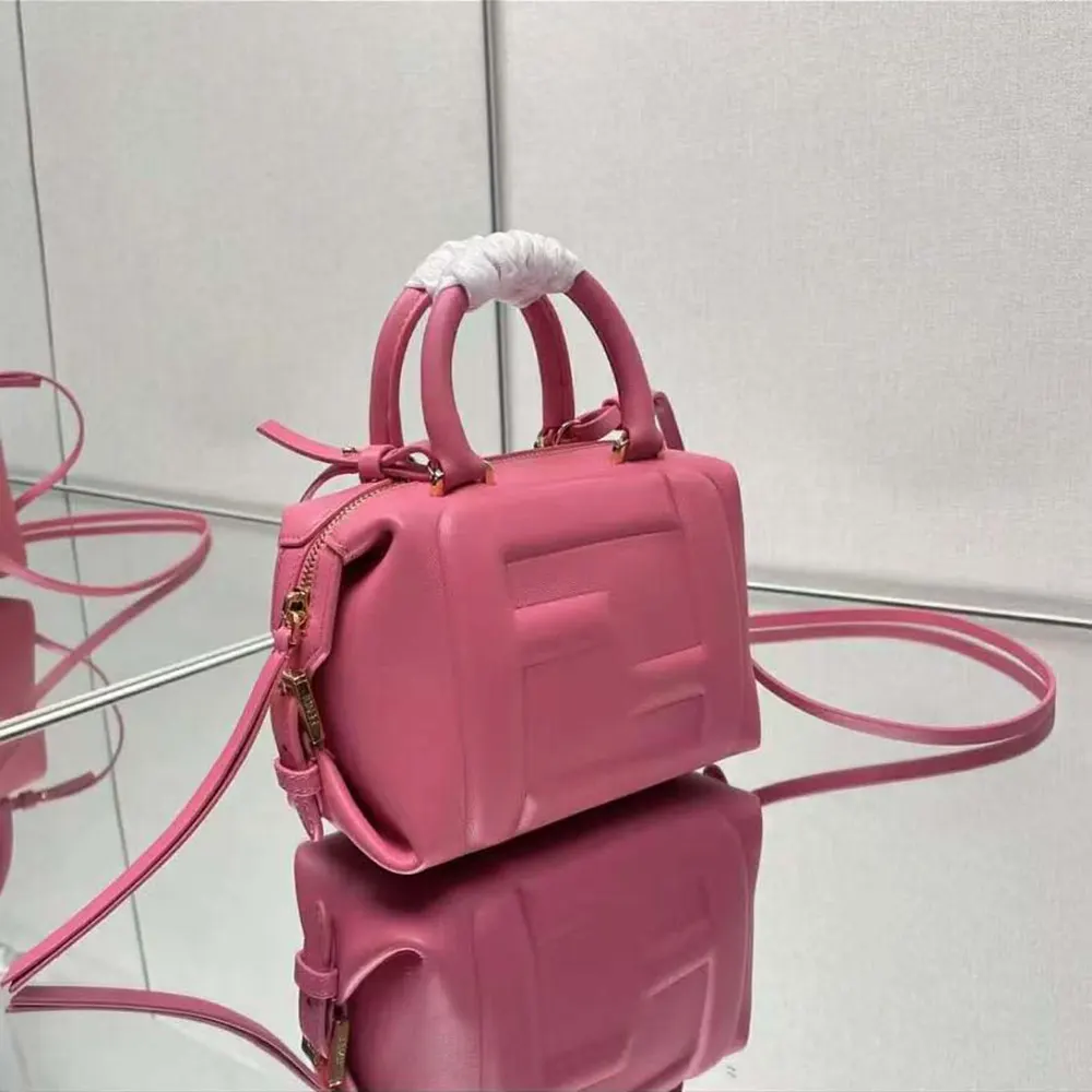 Fendi Women Nappa FF Mini Cube Bag-Pink - image 4