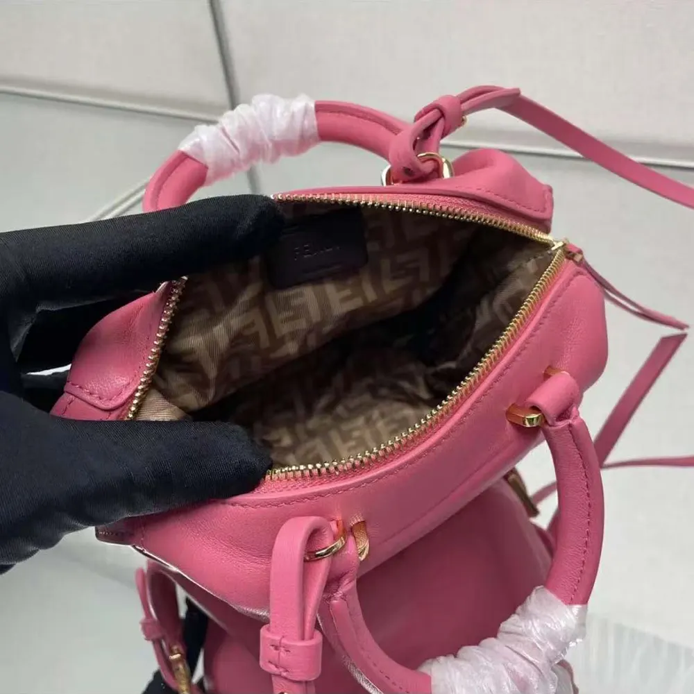 Fendi Women Nappa FF Mini Cube Bag-Pink - image 6