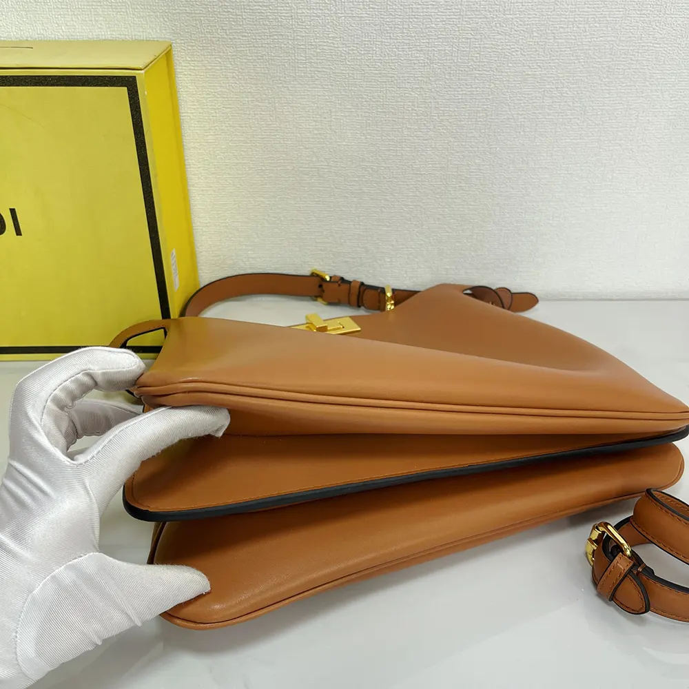 Fendi Women Peekaboo Soft Medium Cappuccino-colored Leather Bag - image 7