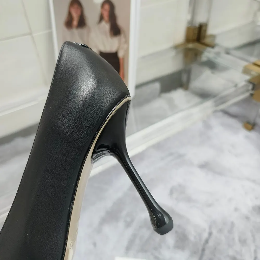 Jimmy Choo Women Ixia 80 Black Nappa Leather Pumps - image 10
