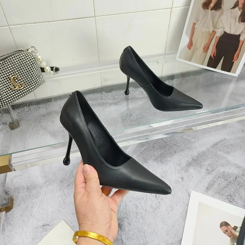 Jimmy Choo Women Ixia 80 Black Nappa Leather Pumps - image 6