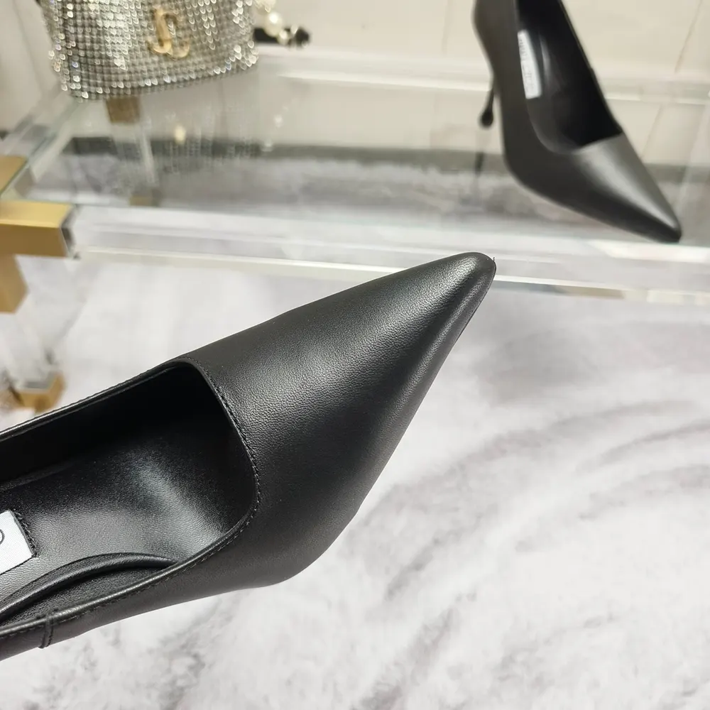 Jimmy Choo Women Ixia 80 Black Nappa Leather Pumps - image 8