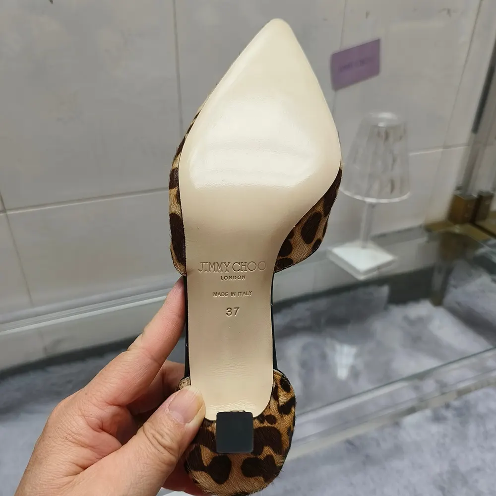 Jimmy Choo Women Stevie 50 Natural Leopard Print Pony Pumps - image 10