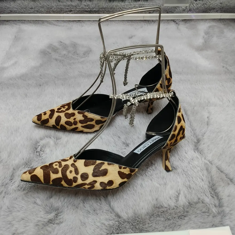 Jimmy Choo Women Stevie 50 Natural Leopard Print Pony Pumps - image 6