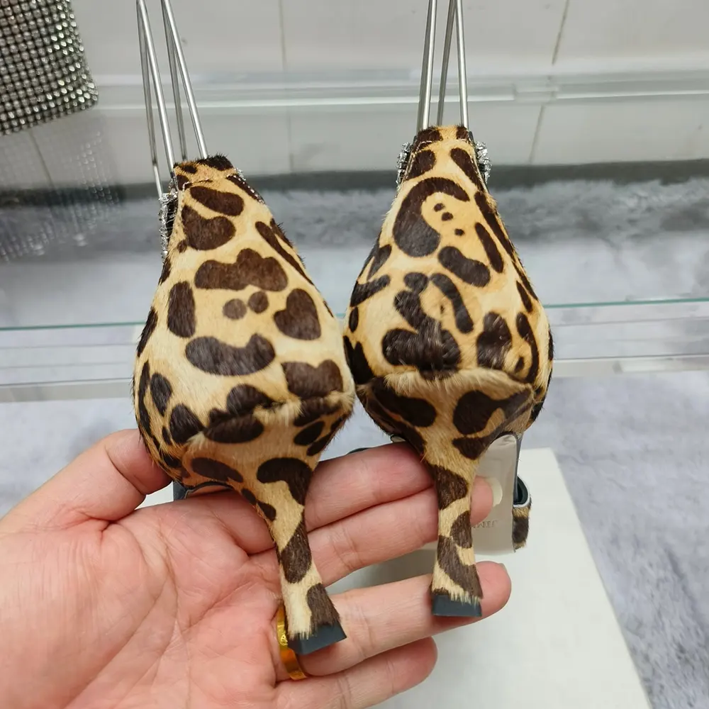 Jimmy Choo Women Stevie 50 Natural Leopard Print Pony Pumps - image 9