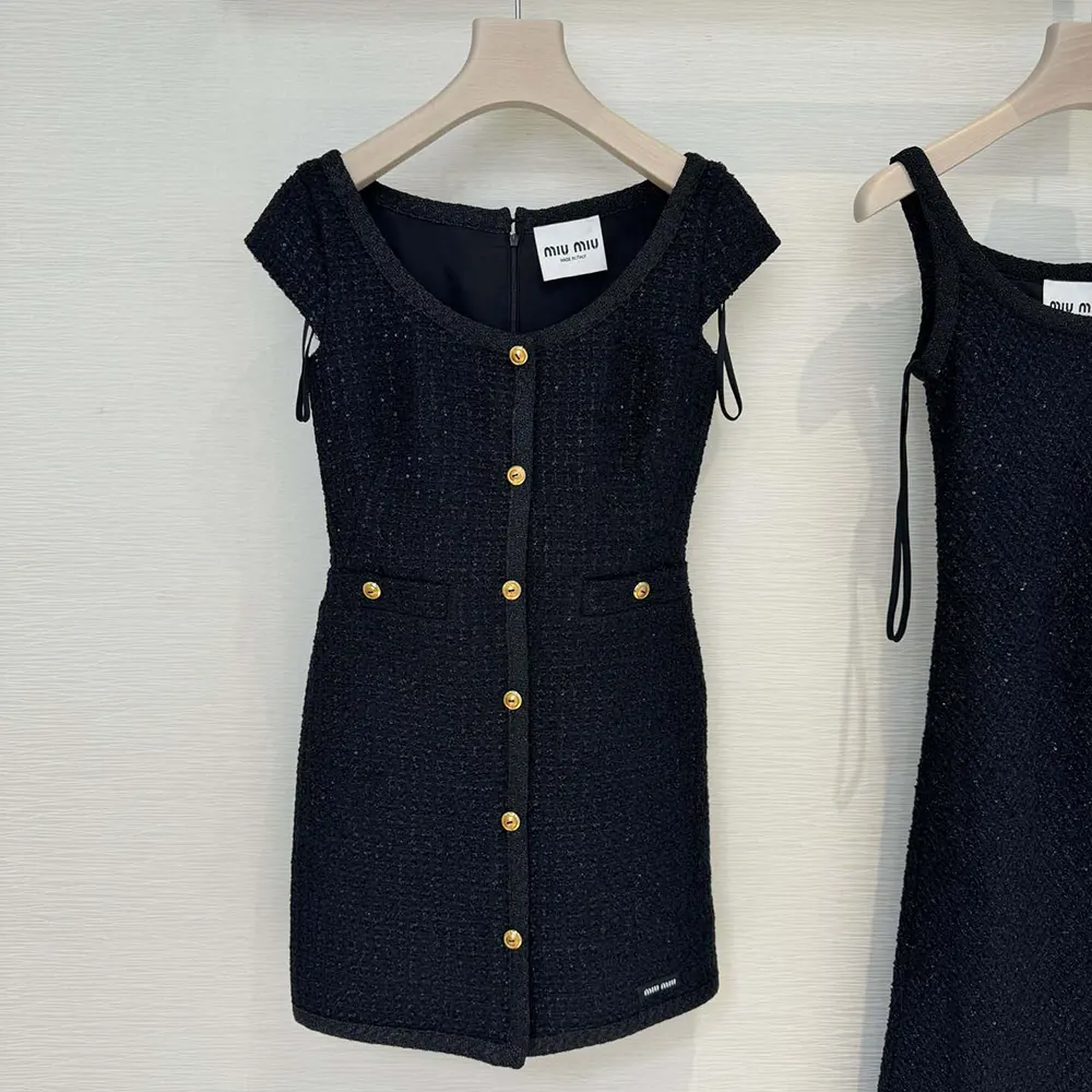 Miu Miu Women Lamé Bouclé Dress - image 4