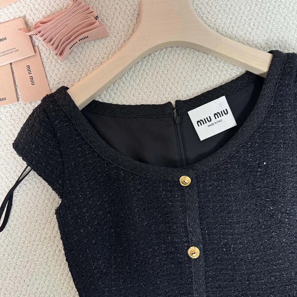 Miu Miu Women Lamé Bouclé Dress - image 5