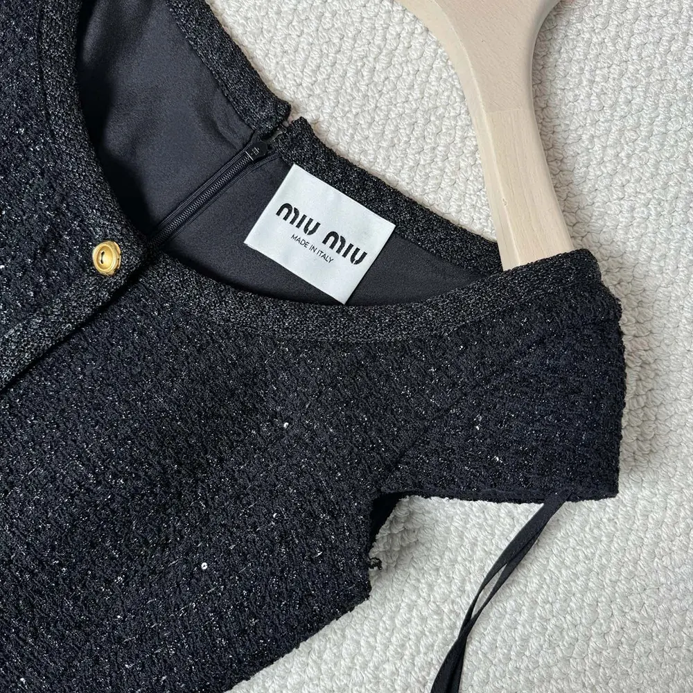 Miu Miu Women Lamé Bouclé Dress - image 6