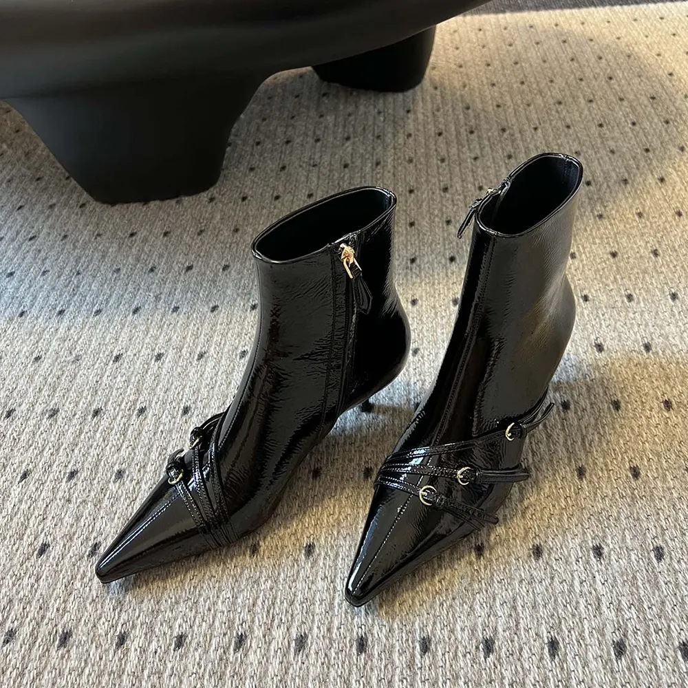 Miu Miu Women Naplak Booties-Black - image 4