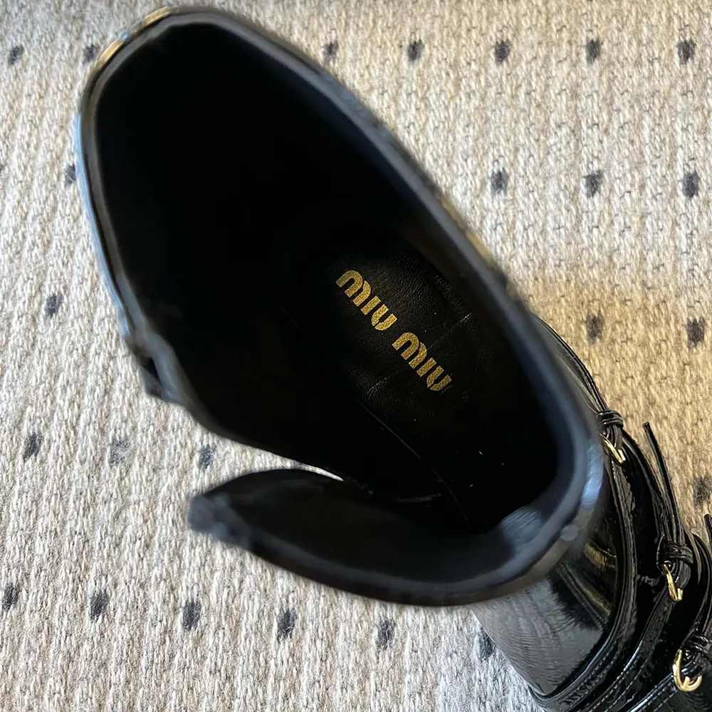 Miu Miu Women Naplak Booties-Black - image 9