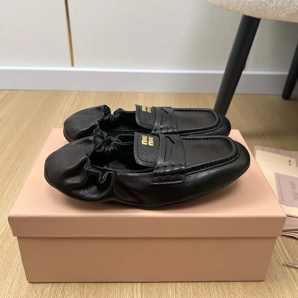 Miu Miu Women Nappa leather loafers-Black - image 6