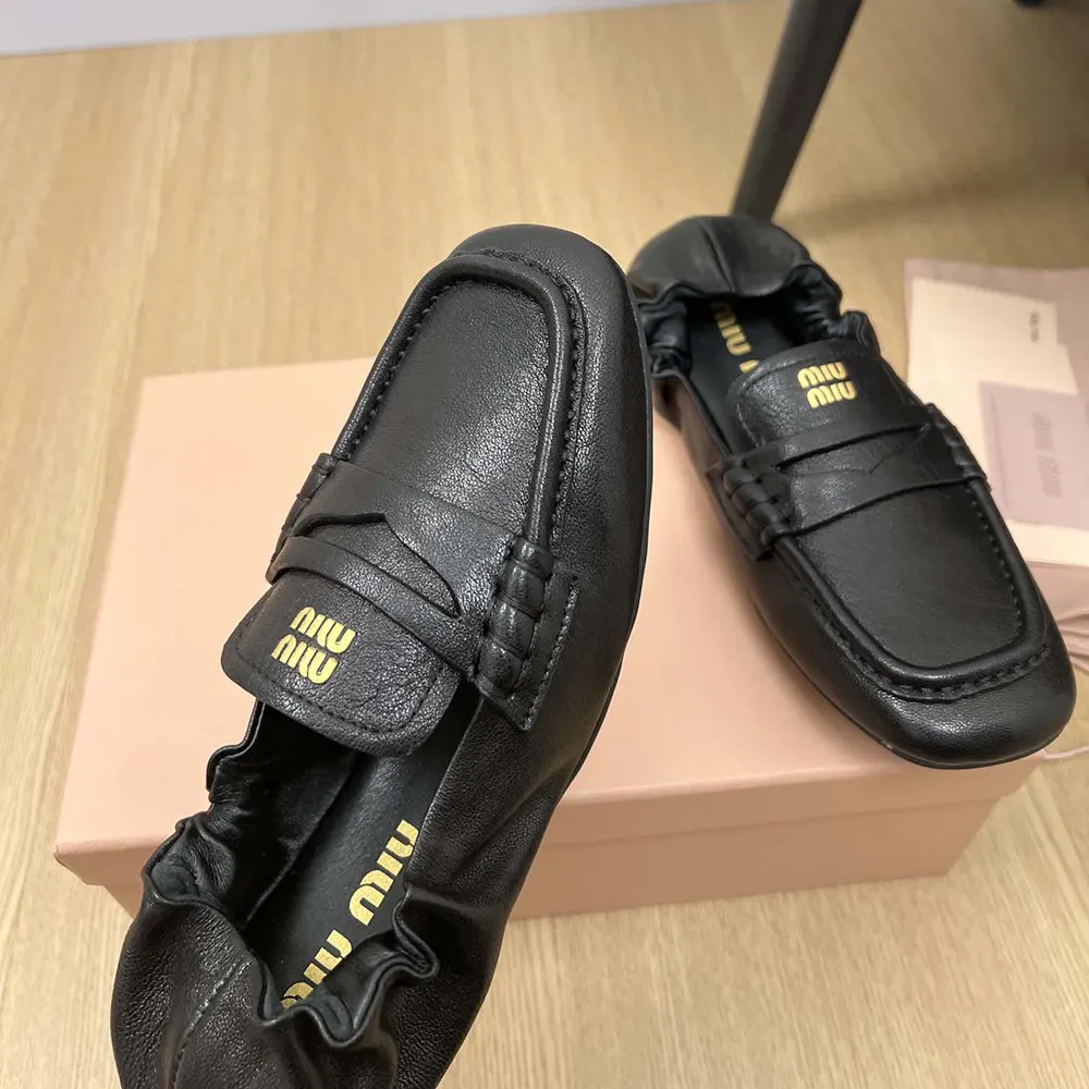 Miu Miu Women Nappa leather loafers-Black - image 7