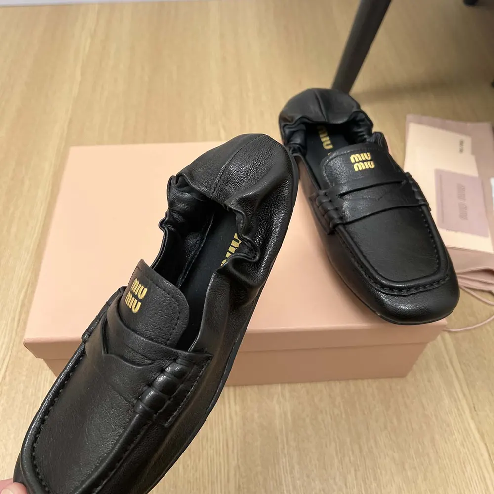 Miu Miu Women Nappa leather loafers-Black - image 8