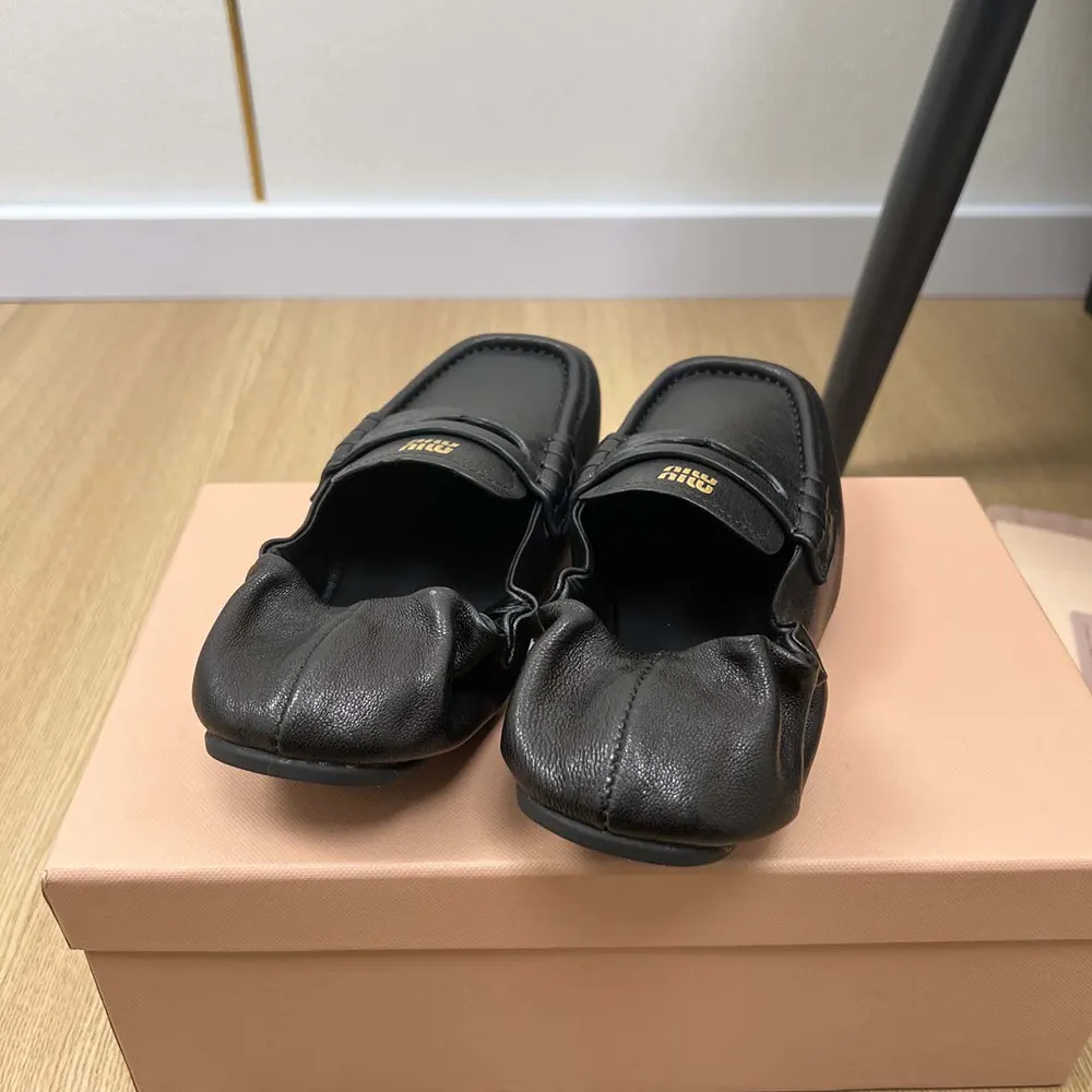 Miu Miu Women Nappa leather loafers-Black - image 4