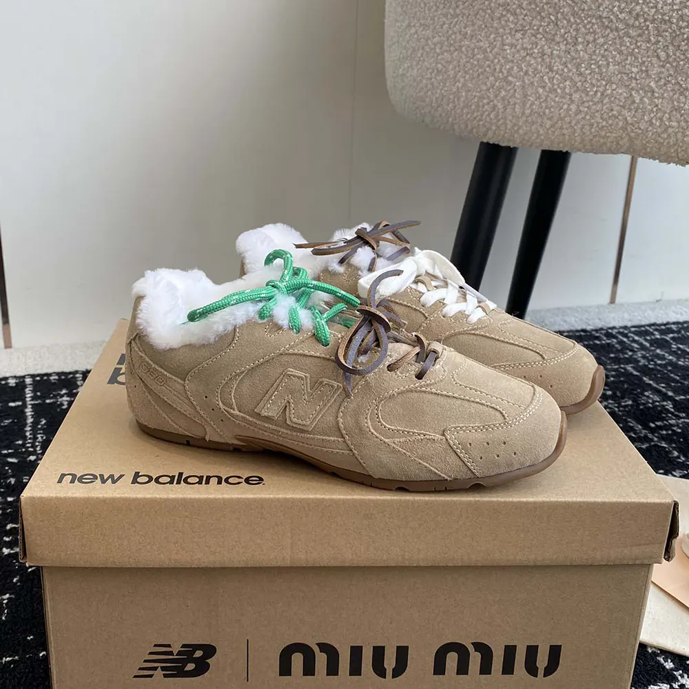 Miu Miu Women New Balance X Miu Miu 530 SL Bleached Leather Sneakers - image 5